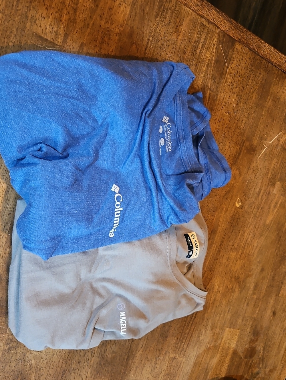 1 Mens Columbia Men's Blue 1 Magellan Causal Long Sleeve T-shirt. Both 2x Fit